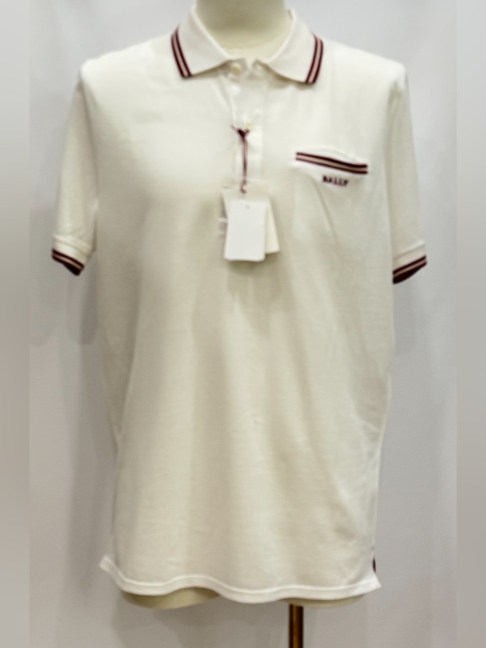 Bally Men White Cotton Piquet Polo NWT EU 52 US L/XL